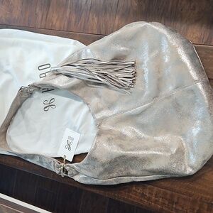 Hobo Gardner Distressed Platinum Bag NWT